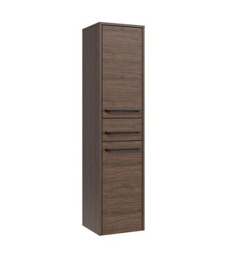 Badkamerkast Florence 30 x 35 x 130 cm - walnoot bruin