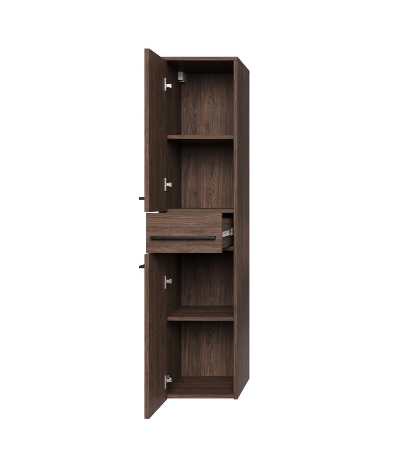 Badkamerkast Florence 30 x 35 x 130 cm - walnoot bruin