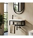 Toiletmeubel Mesa 40cm - wit - hangend fonteinmeubel met zwart frame