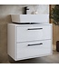 Wastafelkast Florence 60cm complete set met spiegelkast en kolomkast - hoogglans wit