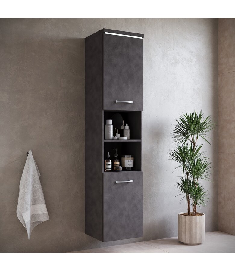 Badkamerkast Paso 35 x 35 x 160 cm - donker grijs