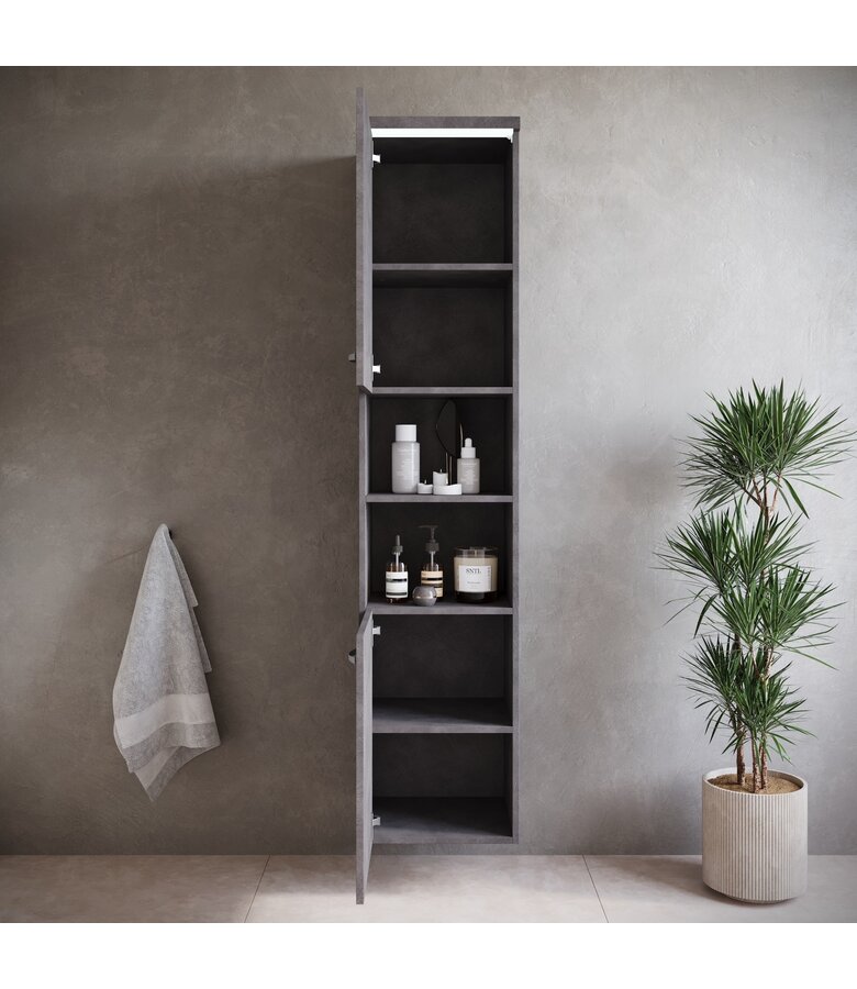 Badkamerkast Paso 35 x 35 x 160 cm - donker grijs