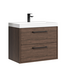 Badkamermeubel Florence 01 60cm met wastafel - walnoot bruin