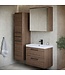 Badkamermeubel Florence 01 60cm met wastafel - walnoot bruin