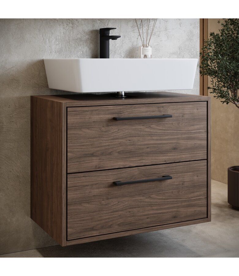 Wastafelkast Florence 60 x 35 x 47 cm - walnoot bruin