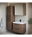Badkamermeubel Florence 60cm complete set met spiegelkast - walnoot bruin