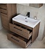 Badkamermeubel Florence 60cm complete set met spiegelkast - walnoot bruin
