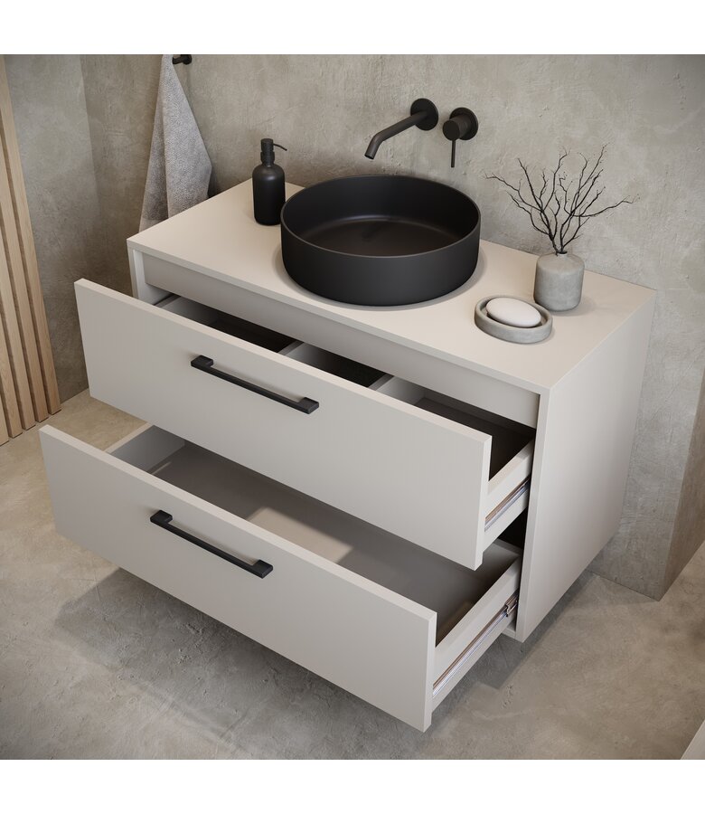 Wastafelkast Florence - 80 x 46 x 46 cm - beige