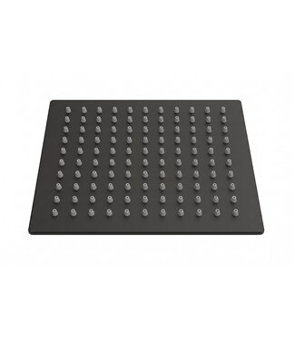 Douchekop vierkant 20 x 20 cm - mat zwart