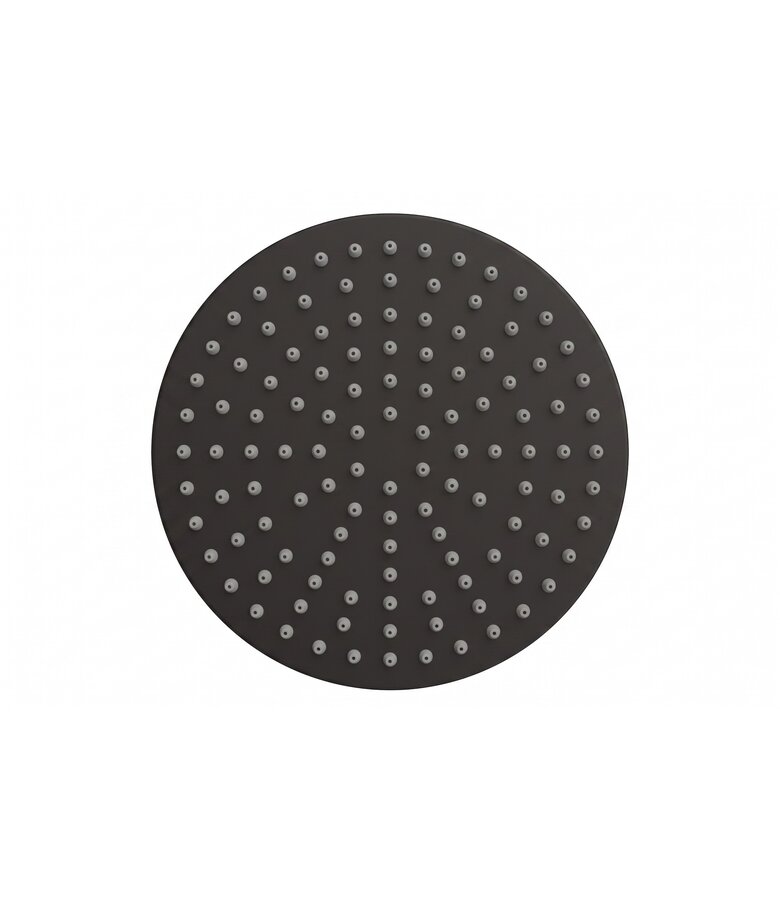 Douchekop rond 20 x 20 cm - mat zwart