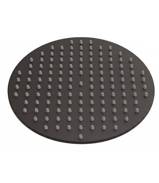 Douchekop rond 20 x 20 cm - mat zwart