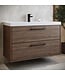 Badkamermeubel Florence 01 80cm met wastafel - walnoot bruin