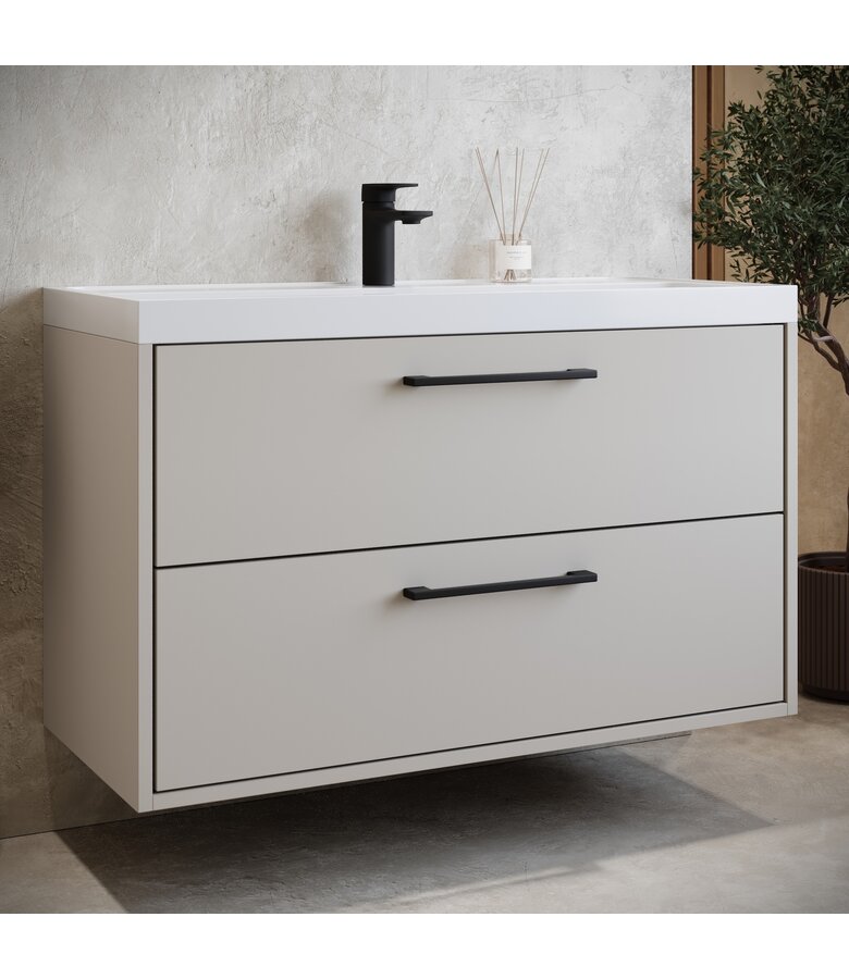 Badkamermeubel Florence 01 80cm met wastafel - beige