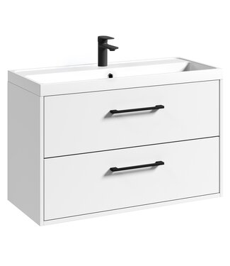 Badkamermeubel Florence 01 80cm met wastafel - mat wit