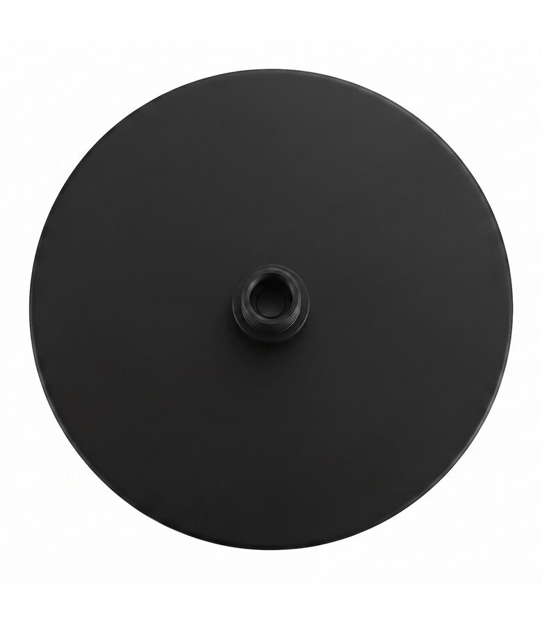 Douchekop rond 20 x 20 cm - mat zwart