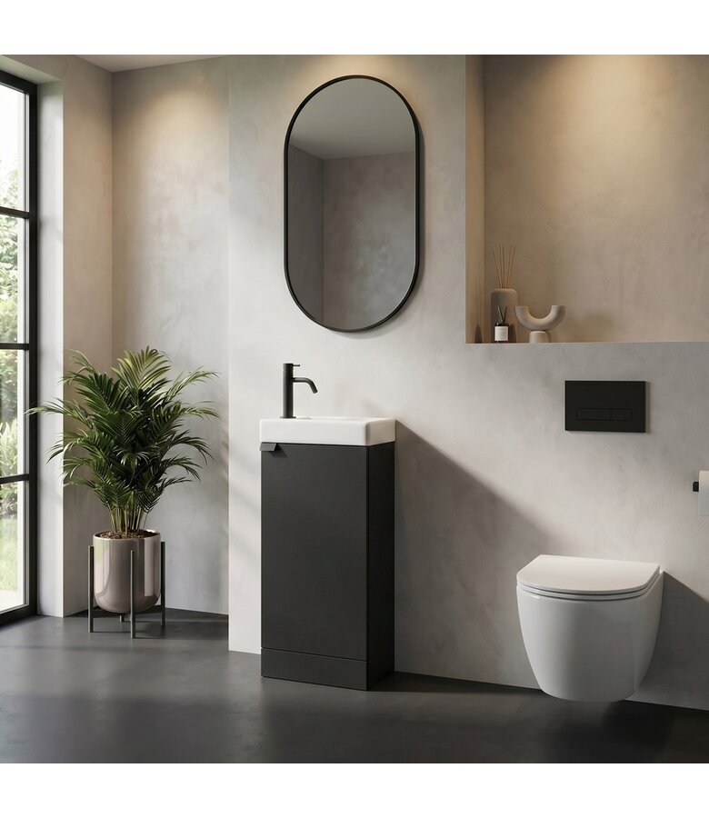 Toiletmeubel Orion 40cm - mat zwart