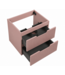 Wastafelkast Thermis 60 x 48 x 50 cm - mat roze