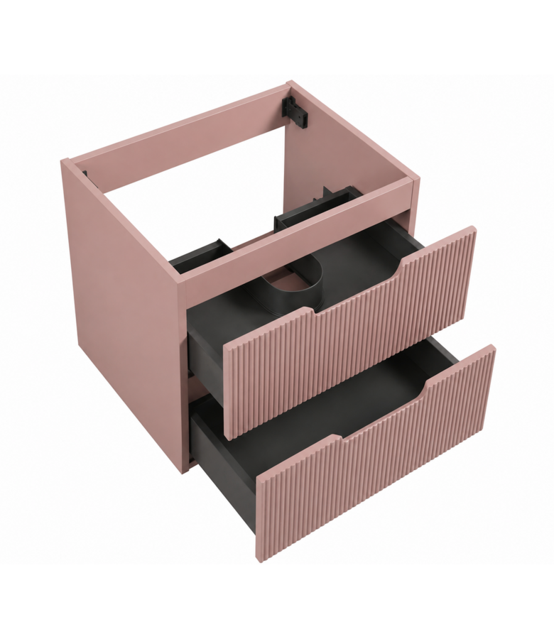 Wastafelkast Thermis 60 x 48 x 50 cm - mat roze