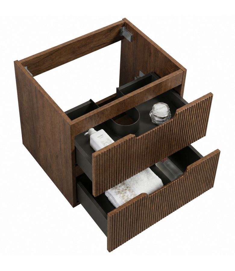 Wastafelkast Thermis 60 x 48 x 50 cm - walnoot bruin