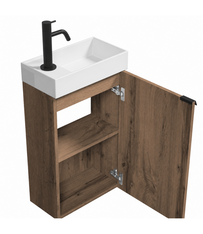 Toiletmeubel Apollo 40cm - bruin eiken