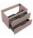 Wastafelkast Thermis 80 x 48 x 50 cm - mat roze