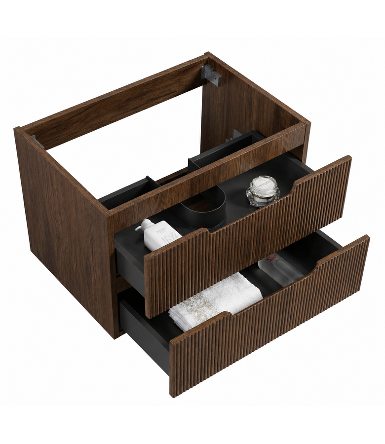 Wastafelkast Thermis 80 x 48 x 50 cm - walnoot bruin