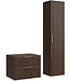 Wastafelkast Rimini met kolomkast - 60 x 46 x 46 cm - walnoot bruin