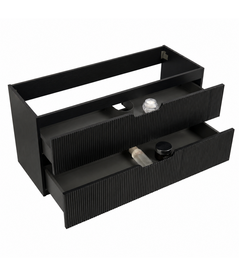 Wastafelkast Thermis 100 x 48 x 50 cm - mat zwart
