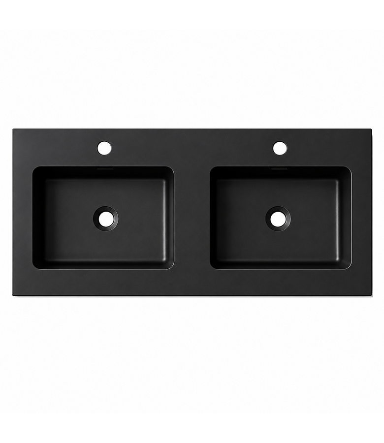 Wastafel Angela 120cm - zwart