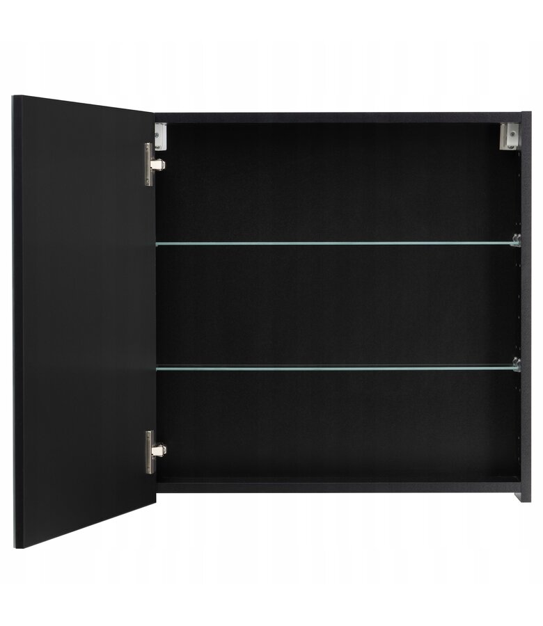 Spiegelkast Siena 60 x 14 x 60 cm - zwart