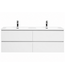 Badkamermeubel Angela 140cm - hoogglans wit