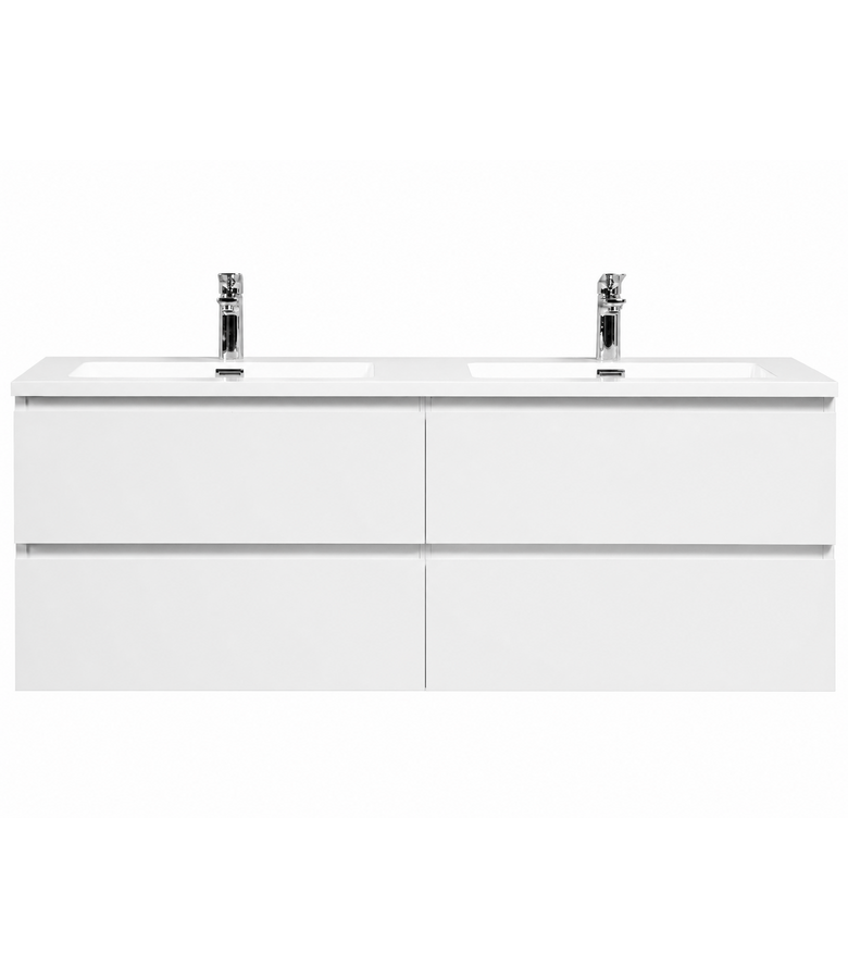 Badkamermeubel Angela 140cm - hoogglans wit