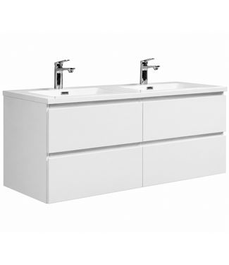 Badkamermeubel Angela 140cm - hoogglans wit