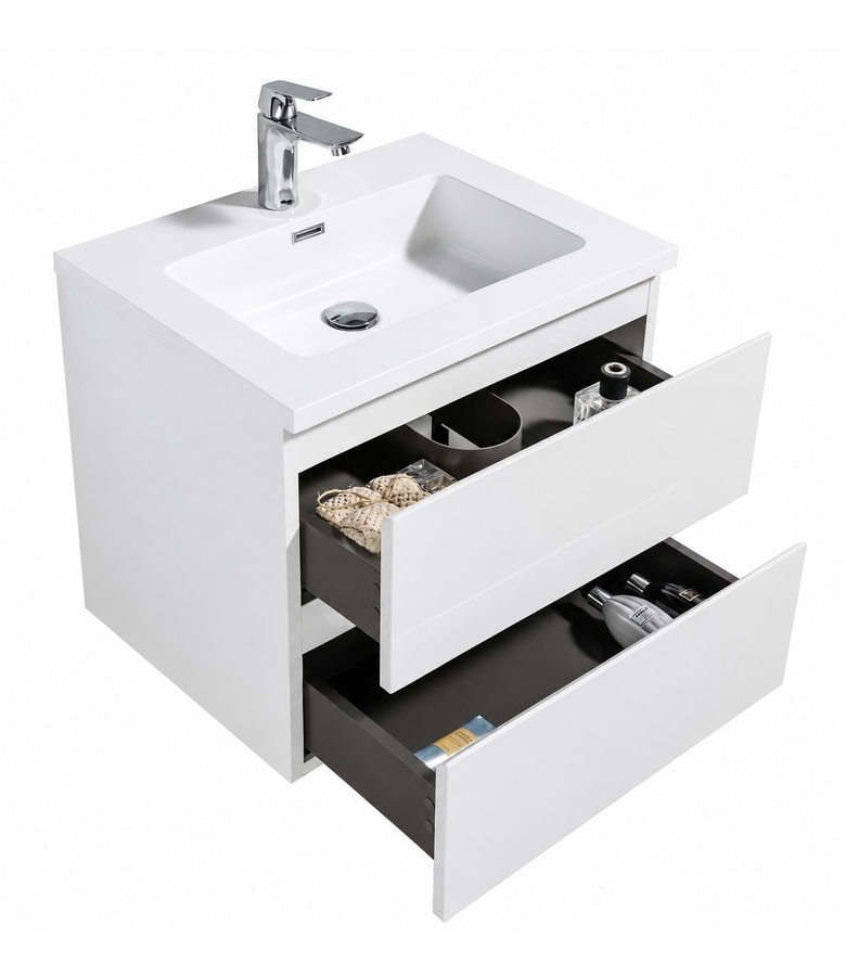 Badkamermeubel Angela 60cm - hoogglans wit