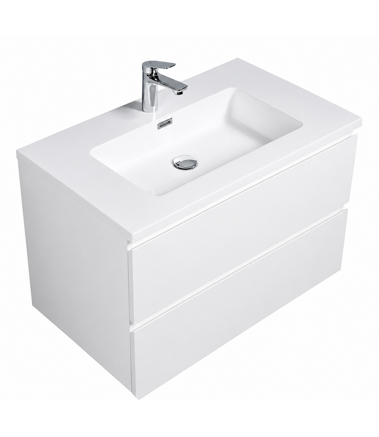 Badkamermeubel Angela 80cm - hoogglans wit