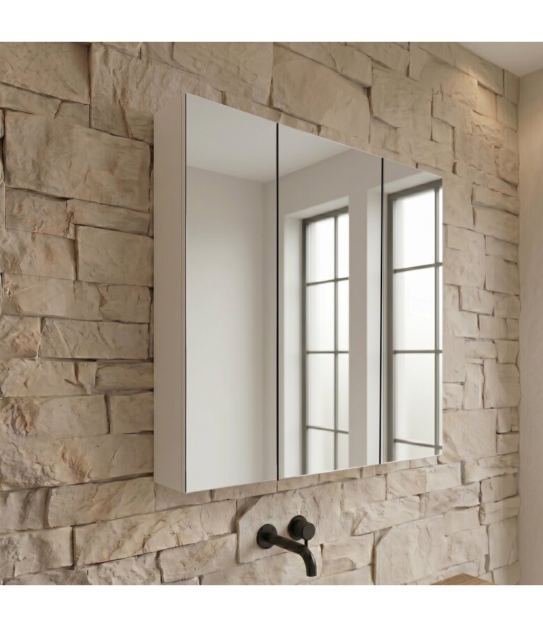 Spiegelkast Siena 80 x 14 x 60 cm - wit