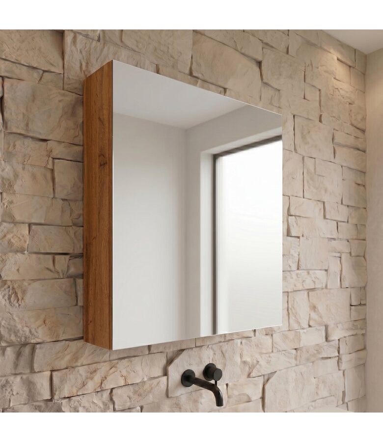 Spiegelkast Siena 50 x 14 x 60 cm - eiken