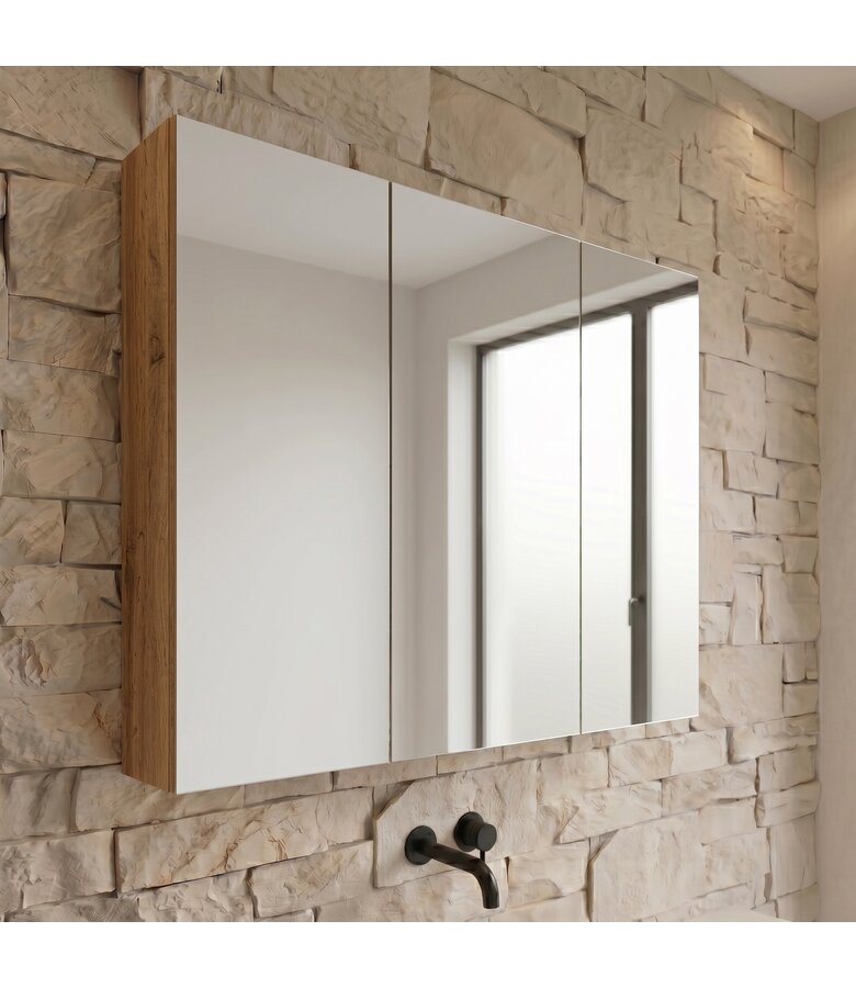 Spiegelkast Siena 80 x 14 x 60 cm - eiken