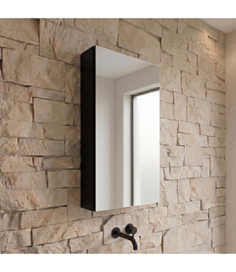 Spiegelkast Luca 50 x 14 x 90 cm - zwart