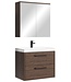 Badkamermeubel Florence 01 60cm met spiegelkast - walnoot bruin