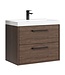 Badkamermeubel Florence 01 60cm met wastafel - walnoot bruin