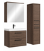 Badkamermeubel Florence 60cm complete set met spiegelkast - walnoot bruin