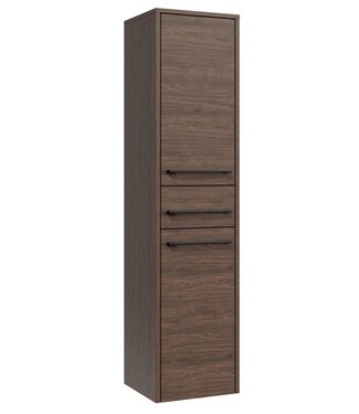 Badkamerkast Florence 30 x 35 x 130 cm - walnoot bruin