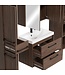 Badkamermeubel Florence 60cm XL set met spiegelkast - walnoot bruin