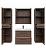 Badkamermeubel Florence 60cm XL set met spiegelkast - walnoot bruin