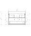 Badkamermeubel Florence 60cm XL set met spiegelkast - walnoot bruin