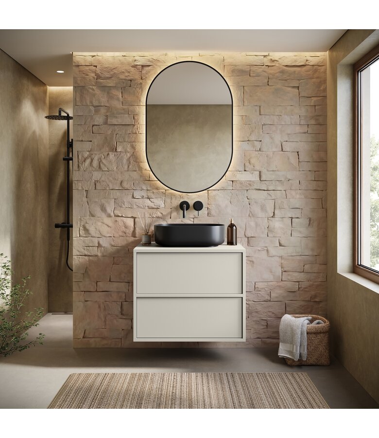 Wastafelkast Mali - 60 x 46 x 54 cm - beige
