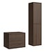 Wastafelkast Mali met kolomkast - 60 x 46 x 54 cm - walnoot bruin
