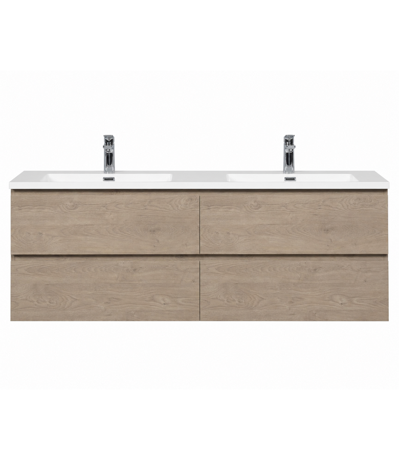 Badkamermeubel Angela 160cm - kastanje eiken