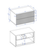 Wastafelkast Rimini - 80 x 46 x 46 cm - eiken